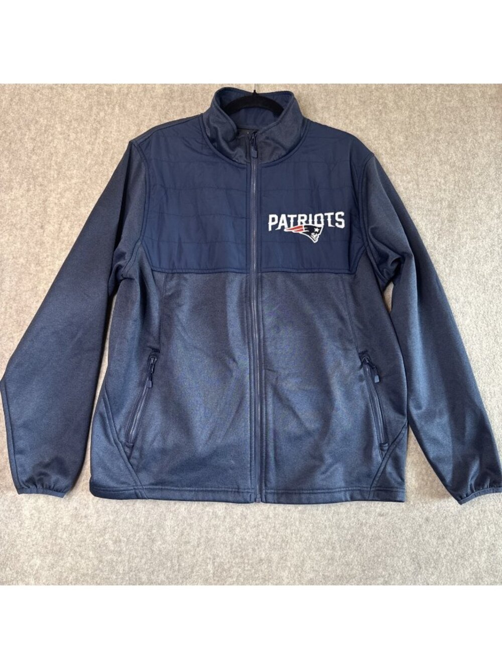 Dunbrooke NFL New‎ England Patriots Explorer Full Zip Fleece Jacket Mens M Navy